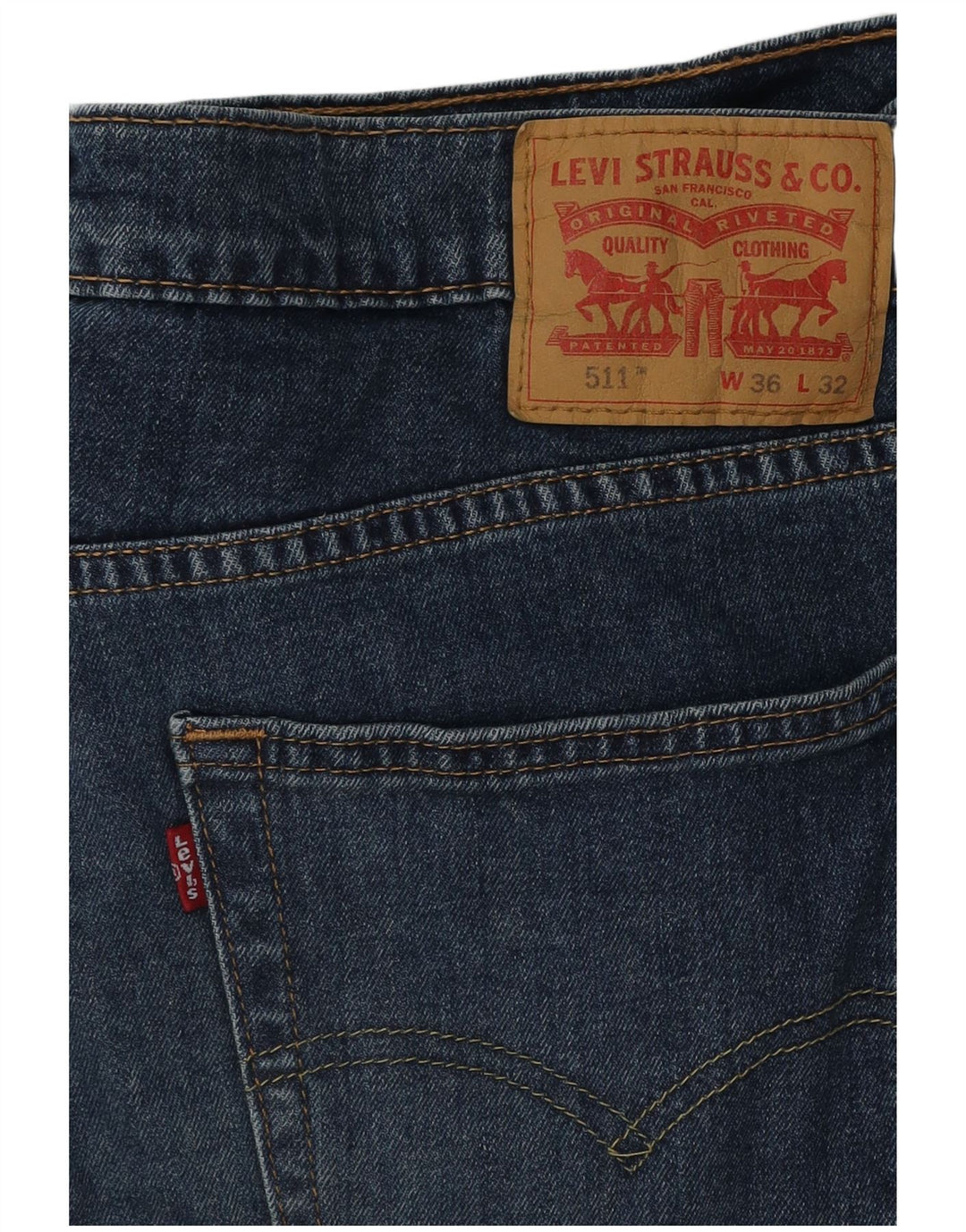 Levi's Herre 511 Slim Jeans W36 L32 Blå Bomuld