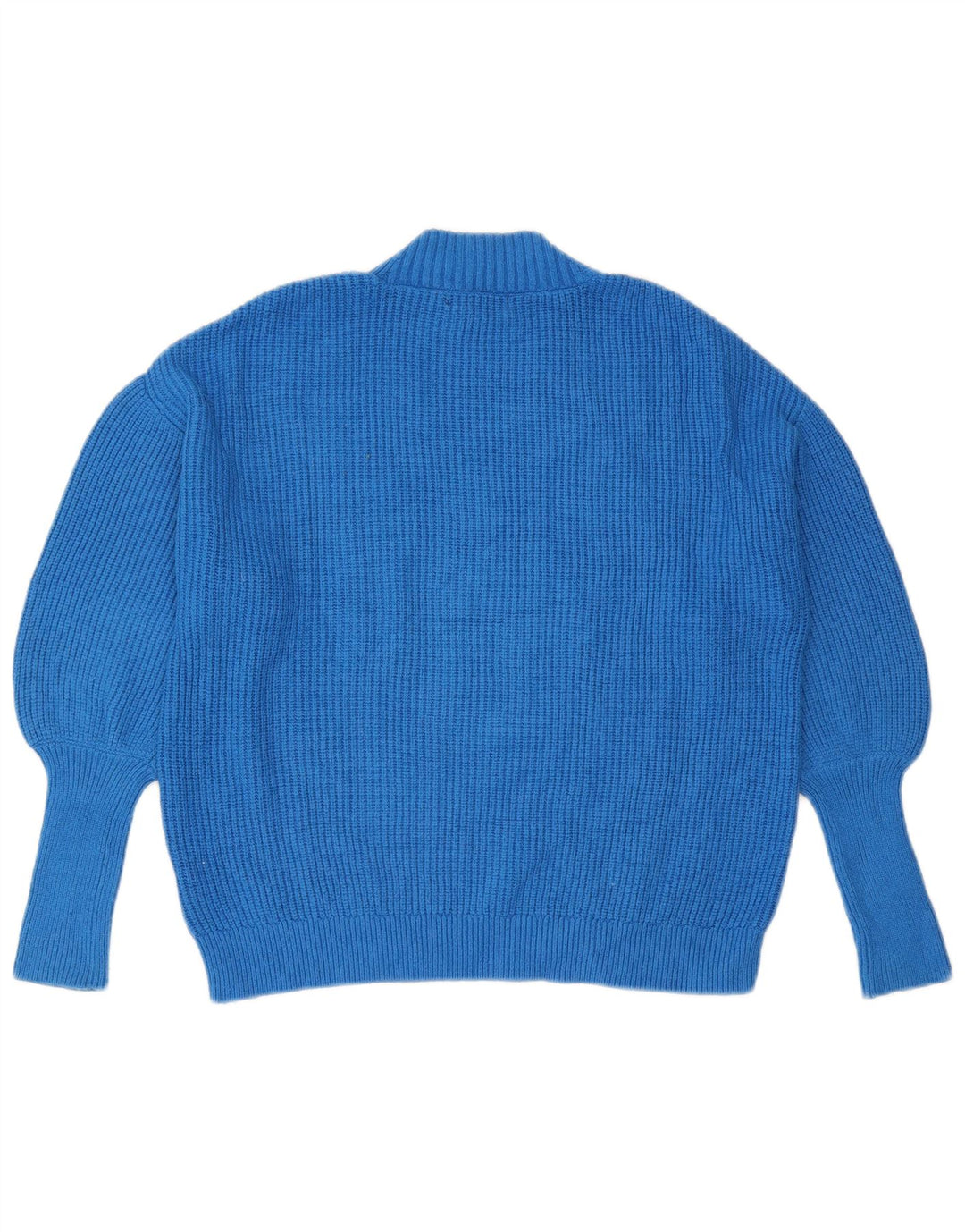 Marks & Spencer Dame Turtle Neck Jumper Sweater UK 16 Large Blue Viscose
