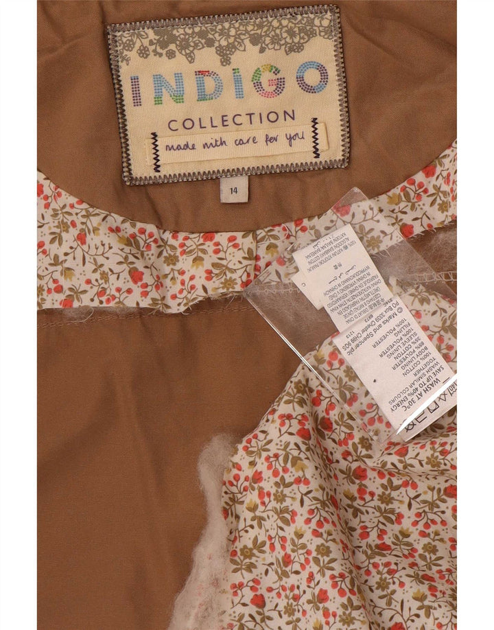Marks & Spencer Dame Indigo Hooded Utility Jacket UK 14 Large Beige