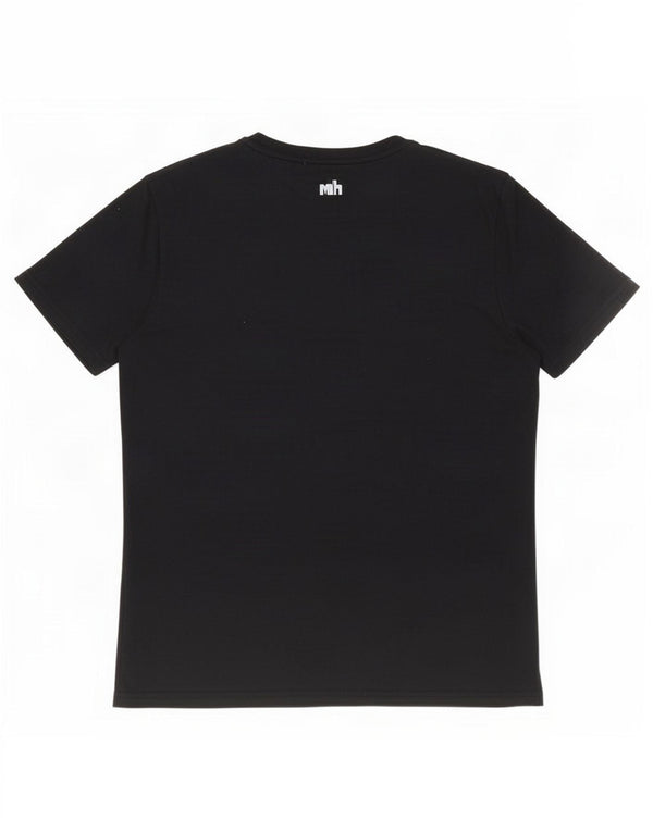 Superdry Womens Graphic T-Shirt Top UK 14 Large Black Polyester