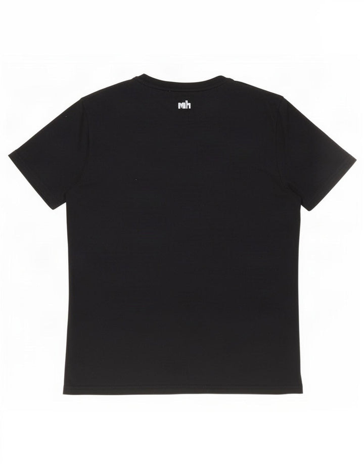 Superdry grafisk T-shirt top til kvinder UK 14 Stor sort polyester