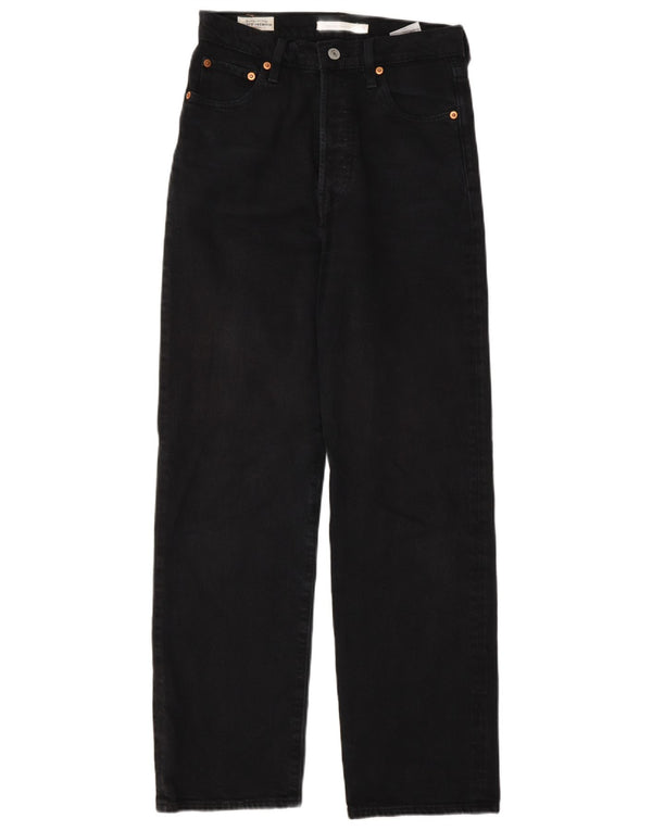 Levi's Dame Ribcage Straight Jeans W26 L29 Grå Bomuld