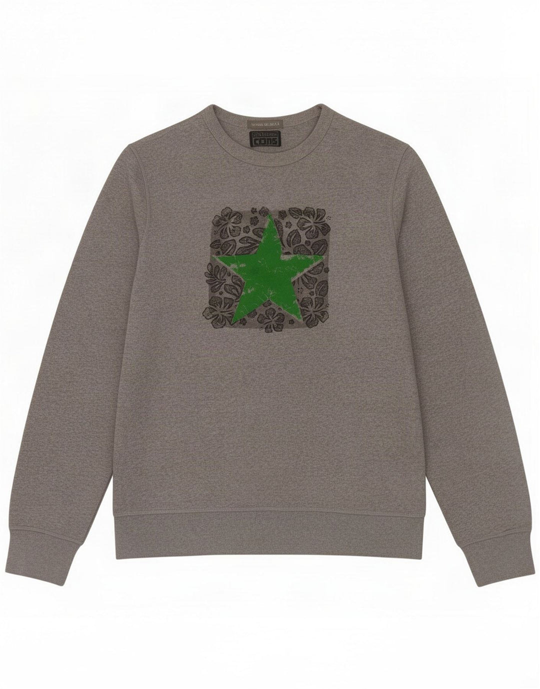 Converse grafisk sweatshirt til mænd Medium Grey Flecked