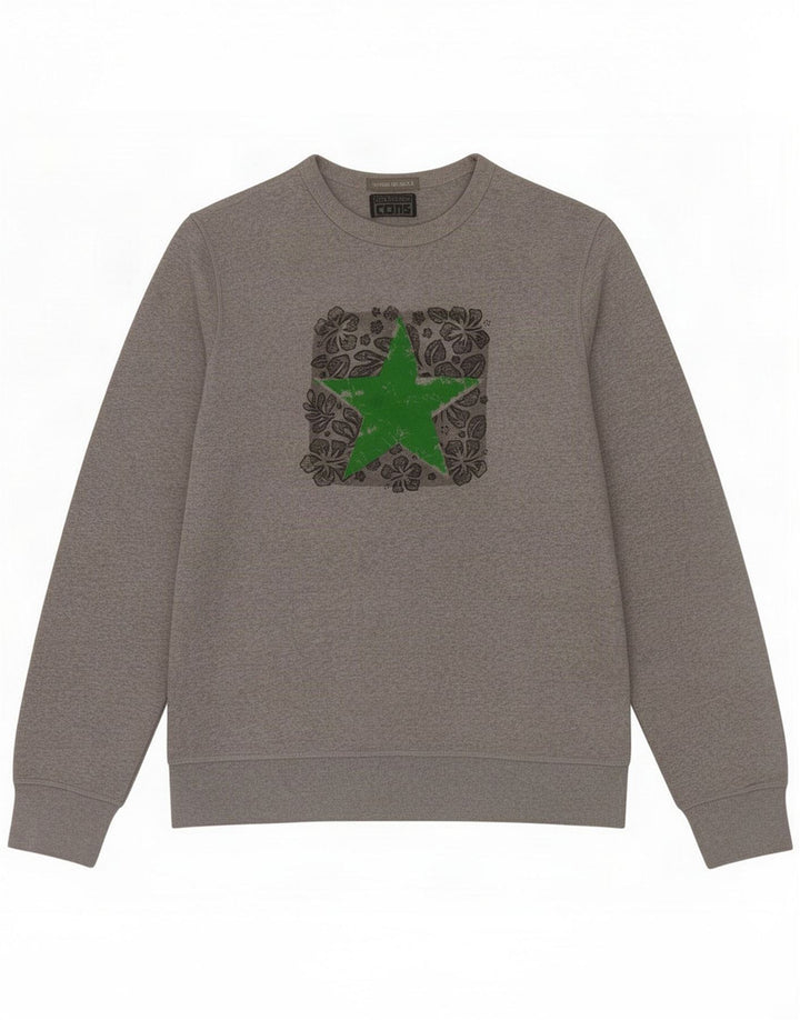 Converse grafisk sweatshirt til mænd Medium Grey Flecked