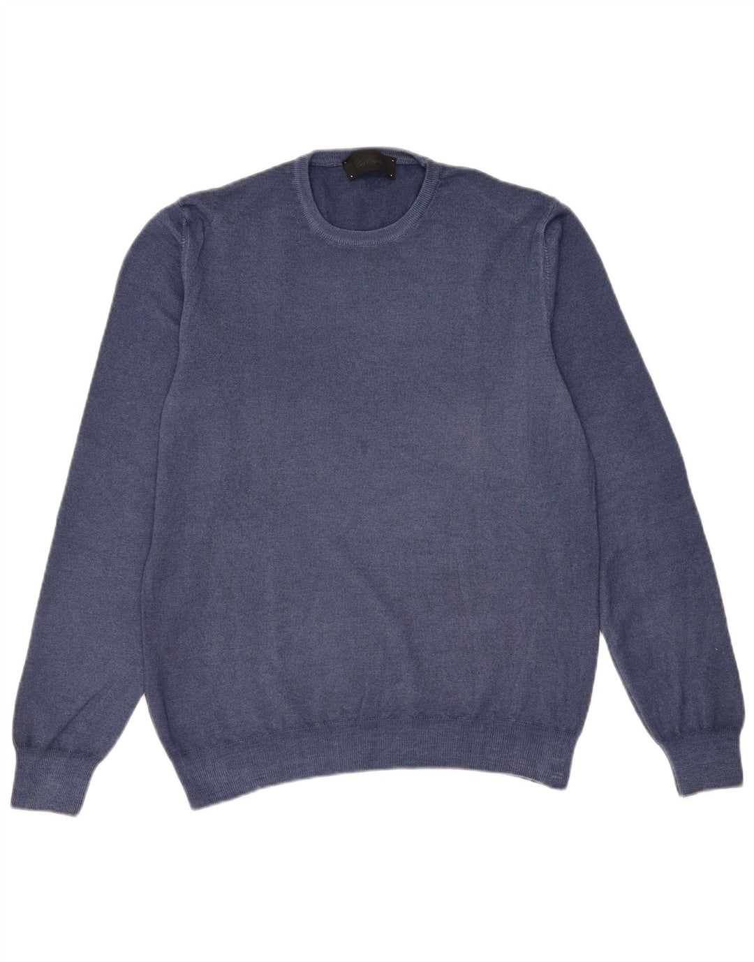 Les Copains Herre Crew Neck Jumper Sweater IT 50 Mellem marineblå uld