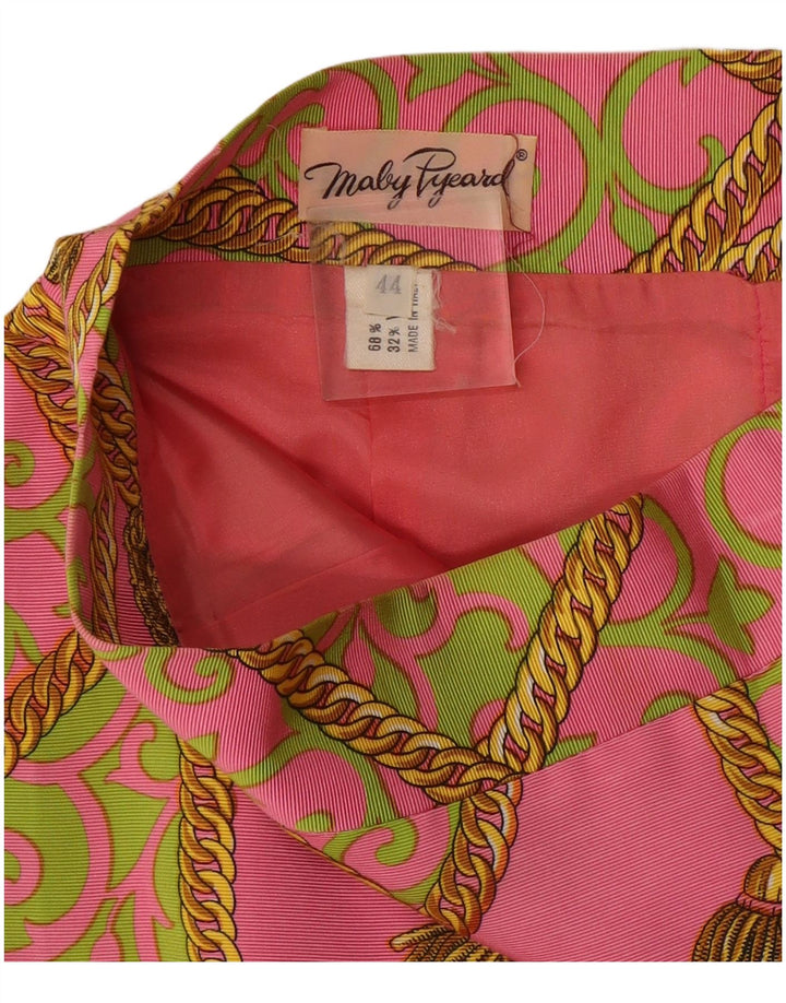 Vintage Kvinders grafisk 2-delt nederdelsæt IT 44 Medium W28 Pink Paisley