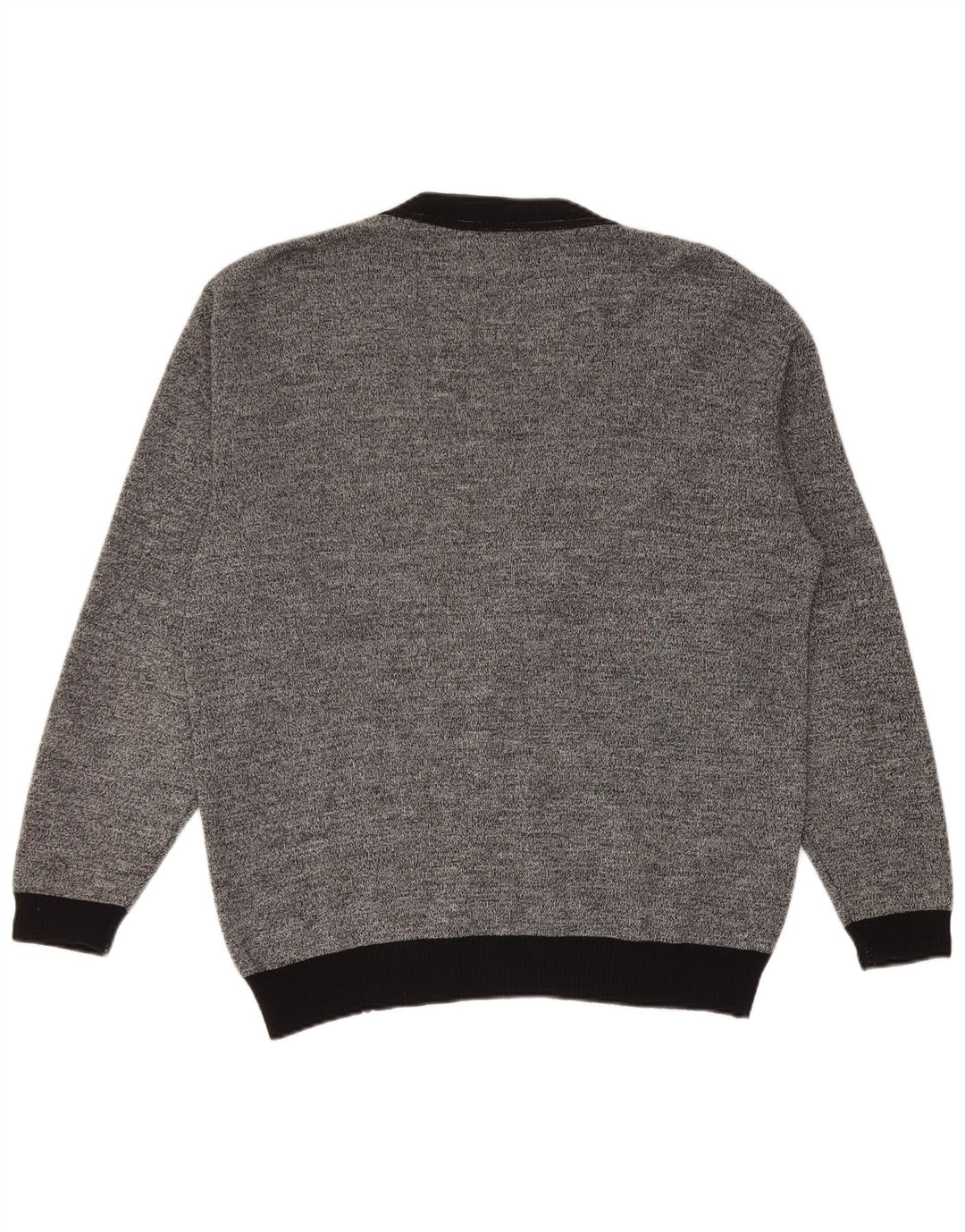 Vintage herre cardigan sweater IT 50 mellemgrå stribet