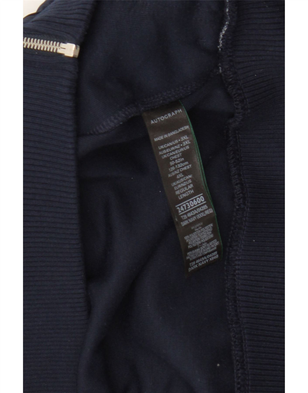 Marks & Spencer Herre Autograph Polstret Gilet UK 46 3XL Navy Blue Polyester
