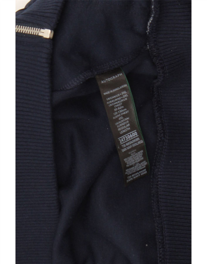Marks & Spencer Herre Autograph Polstret Gilet UK 46 3XL Navy Blue Polyester