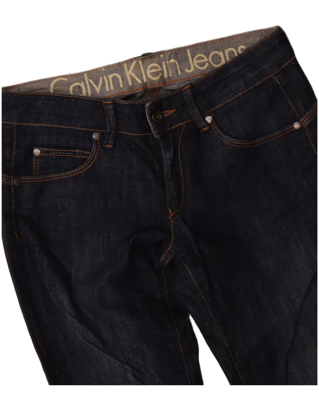 Calvin Klein Dame Slim Jeans W30 L33 Marineblå