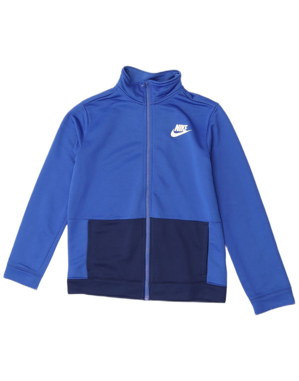 Nike Boys træningsdragt topjakke 13-14 år XL Blå Colourblock Polyester