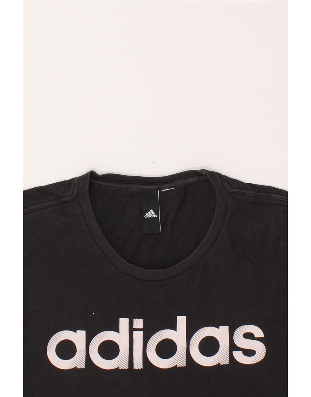 ADIDAS Mens Graphic T-Shirt Top Medium Black Vintage Adidas and Second-Hand Adidas from Messina Hembry 