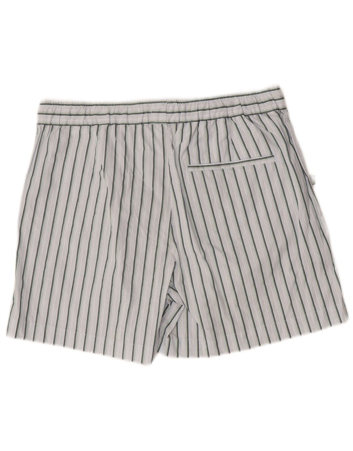 Zara Herre Chino Shorts Large W32 Blå Stribet Bomuld
