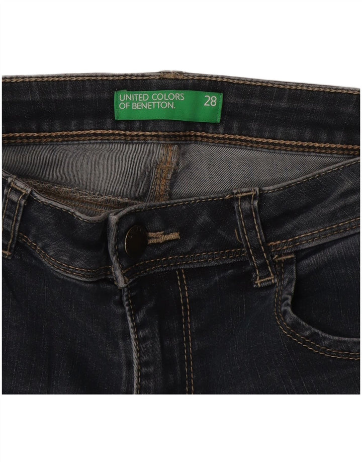 Benetton Dame Bootcut Skinny Jeans W28 L32 Blå