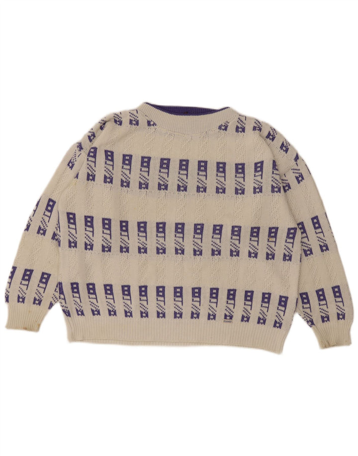 Eisbar Herre Crew Neck Jumper Sweater XL Hvid Geometrisk