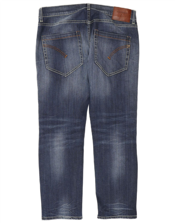 Dondup Dame Mid Rise Slim Cropped Jeans W32 L27 Blue Designer