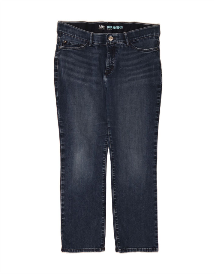 LEE Womens Total Freedom Straight Jeans W36 L27 Blue Vintage Lee and Second-Hand Lee from Messina Hembry 
