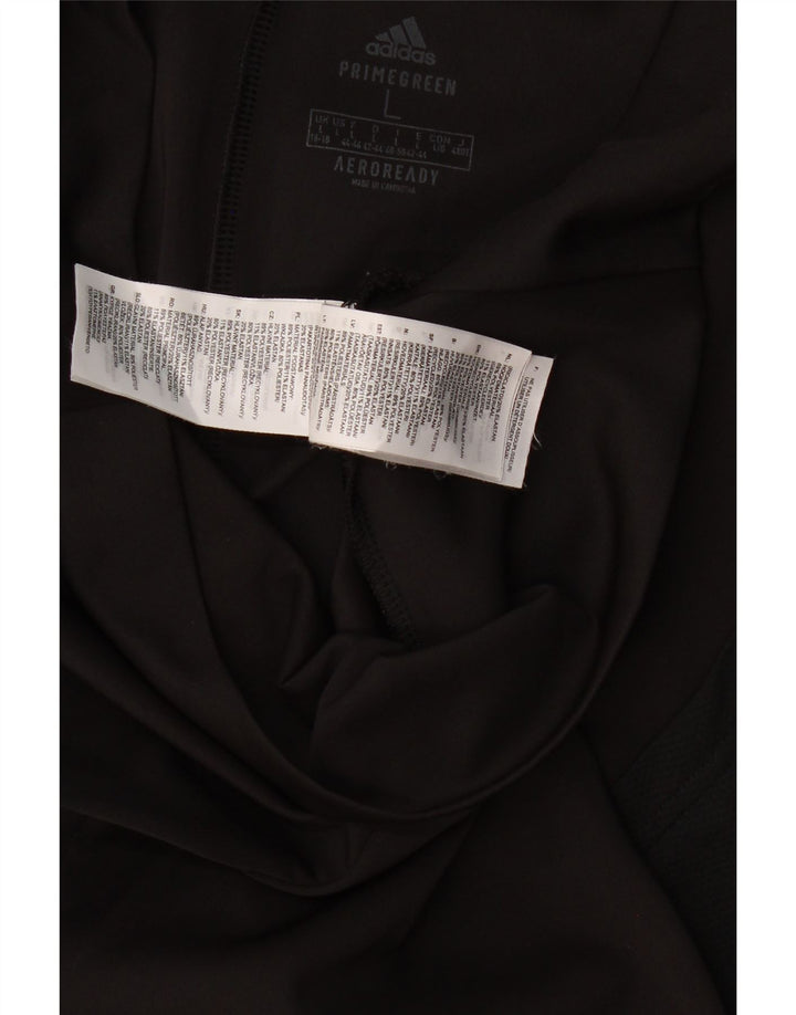 Adidas Aeroready Graphic Leggings til kvinder, UK 16/18 Large Black Polyester