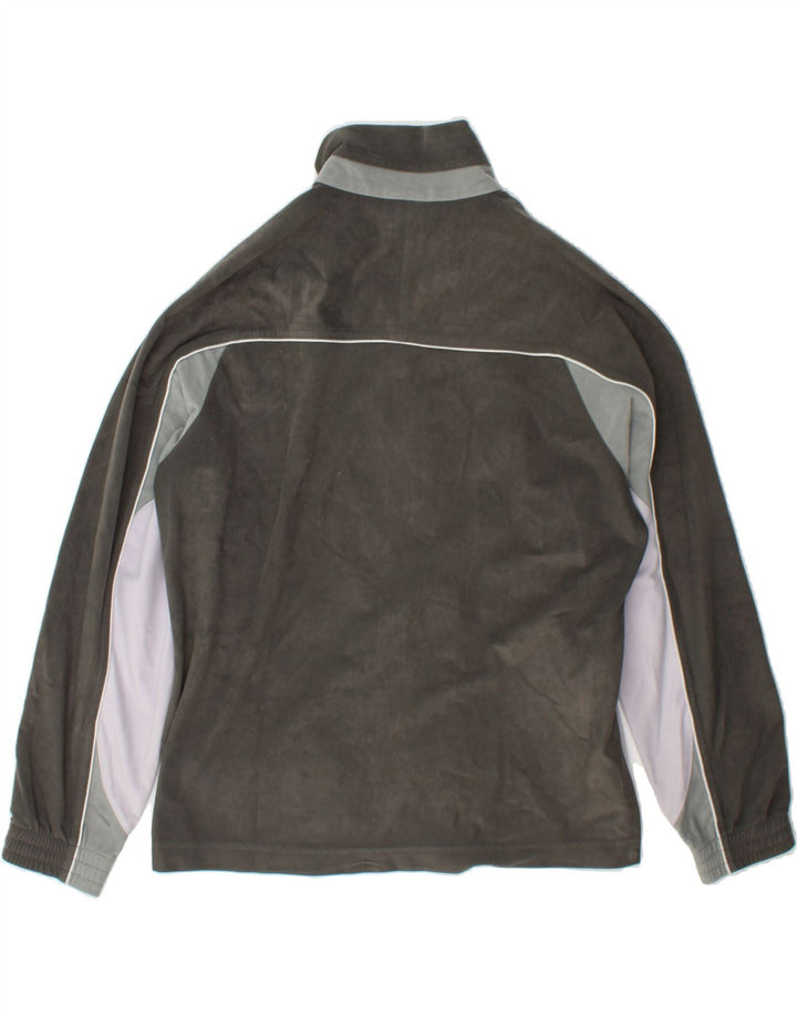 DIADORA Womens Tracksuit Top Jacket UK 16 Large  Grey Colourblock Vintage Diadora and Second-Hand Diadora from Messina Hembry 