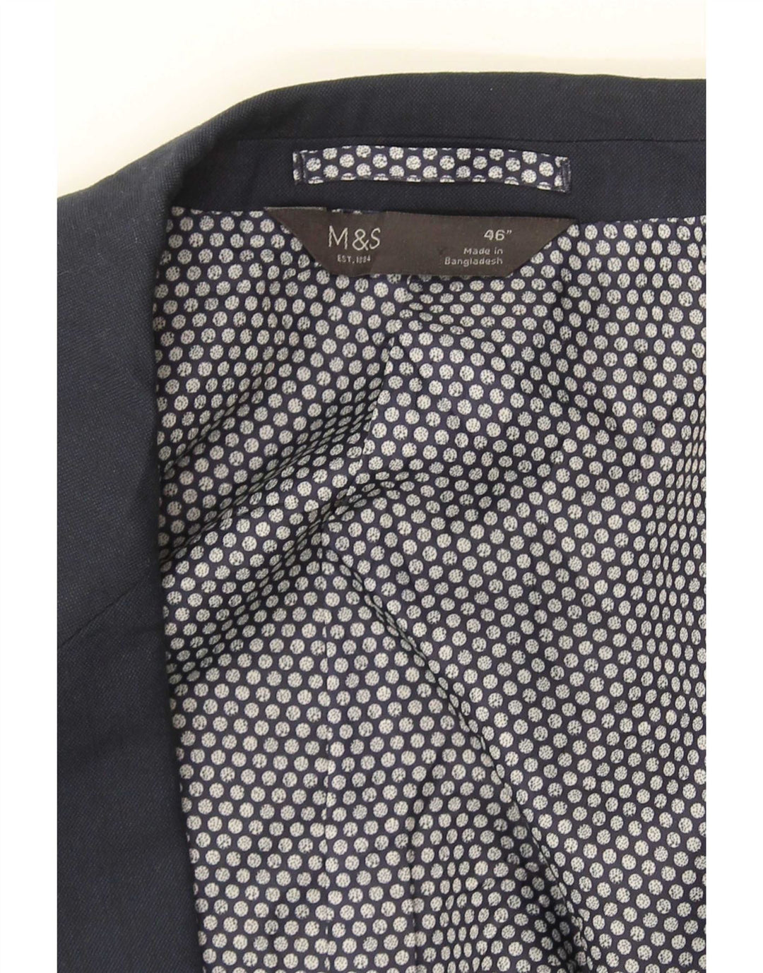 Marks & Spencer Herre 2-knaps blazerjakke UK 46 XL Navy Blue