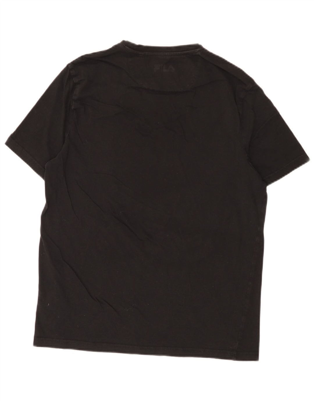 Fila Herre Grafisk T-Shirt Top Medium Sort Bomuld