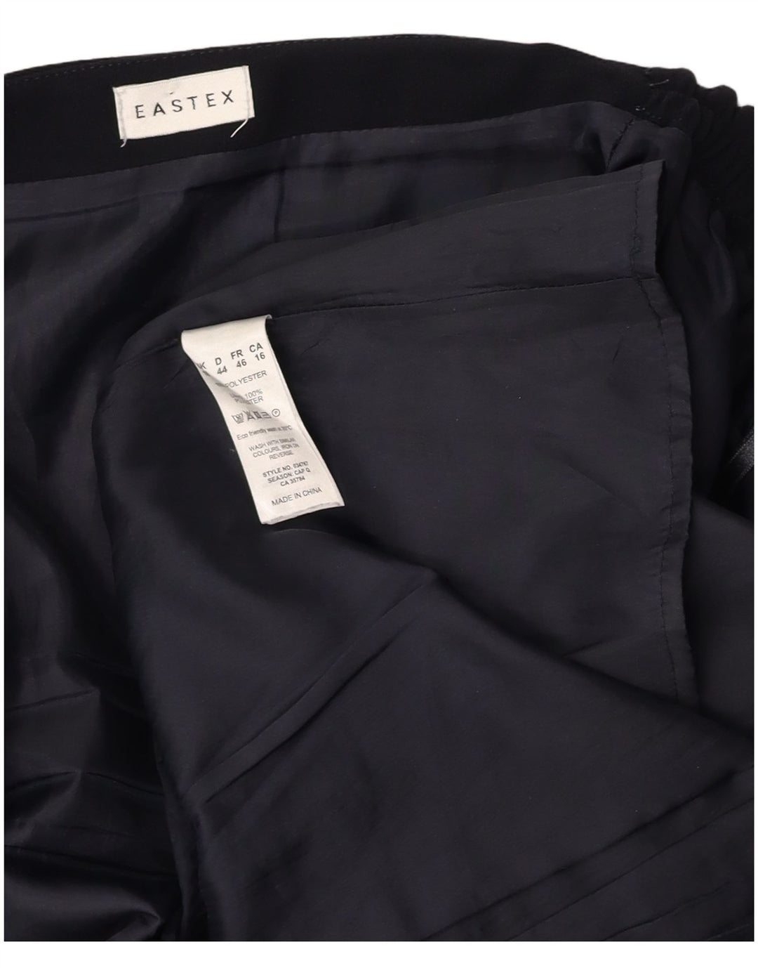 EASTEX trompetnederdel til kvinder UK 18 XL W36 marineblå polyester