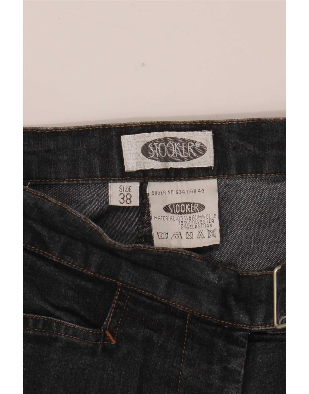 Stooker Dame Flared Jeans EU 38 Medium W28 L32 Navy Blue Cotton