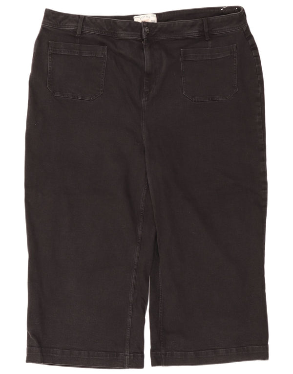 Fat Face Dame Keswick High Waist Cropped Jeans UK 22 3XL W44 L22 Sort