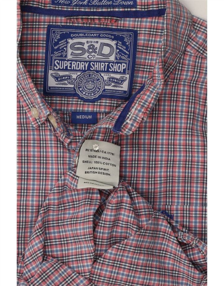 Superdry Herreskjorte Medium Pink Gingham Cotton