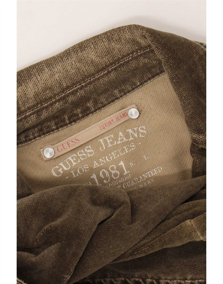 Guess Blazerjakke til mænd med 2 knapper UK 38 Medium Brun Bomuld