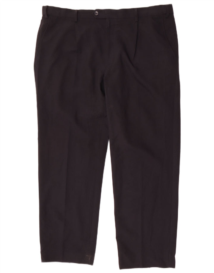 Marks & Spencer Herre Regular Fit Suit Bukser W40 L29 Marineblå polyester