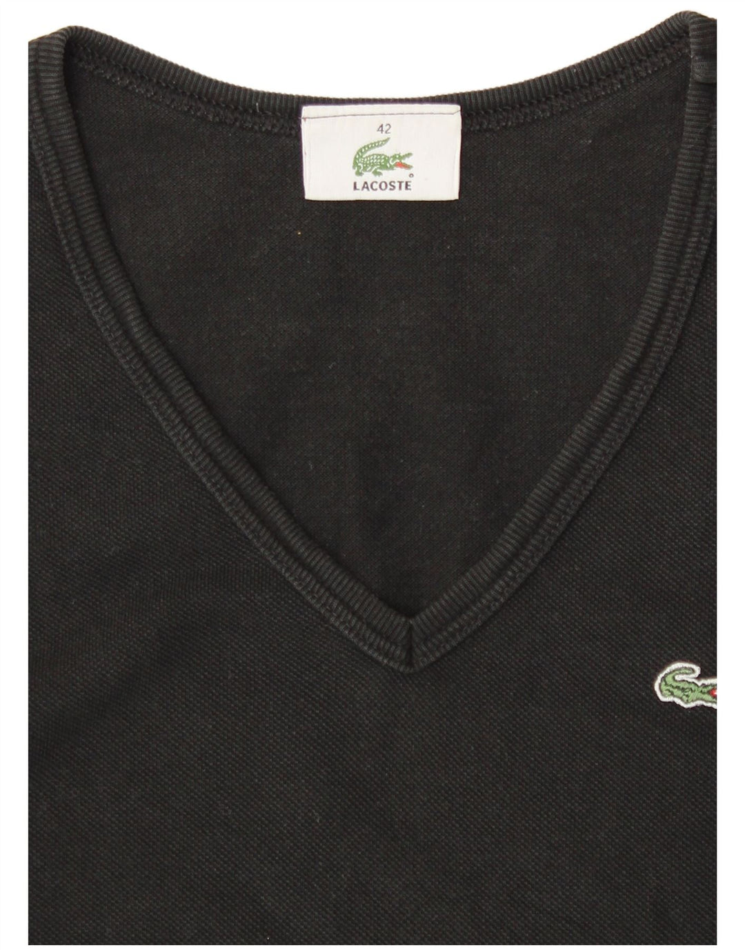 Lacoste Womens Crop Vest Top Størrelse 42 Large Sort