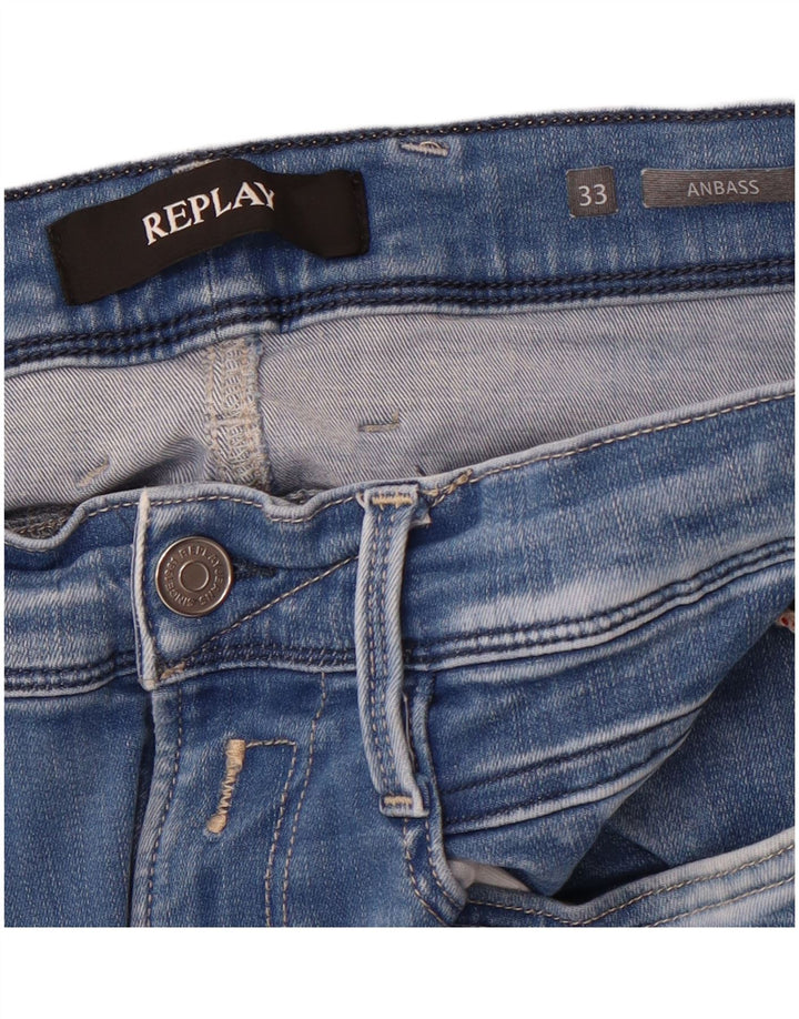 Replay Herre Anbass Slim Jeans W33 L29 Blå