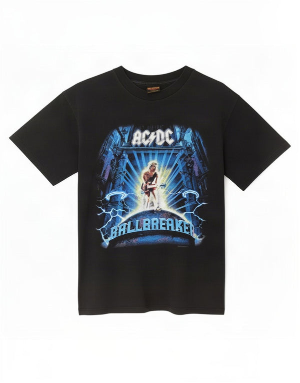 Vintage Herre AC/DC Balbreaker World Tour 1996 T-Shirt Top Stor Sort