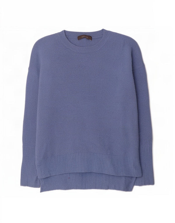 Oasis Womens Oversized Boat Neck Jumper Sweater UK 10 Small Blue Acryl