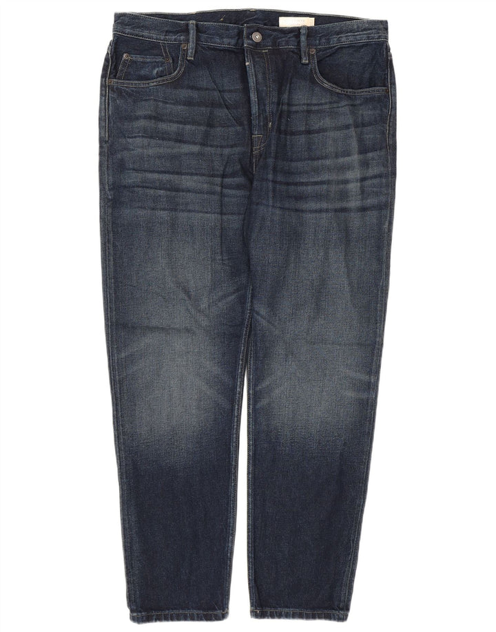 ALL SAINTS Herre Dean Slim Jeans W36 L28 Marineblå Bomuld