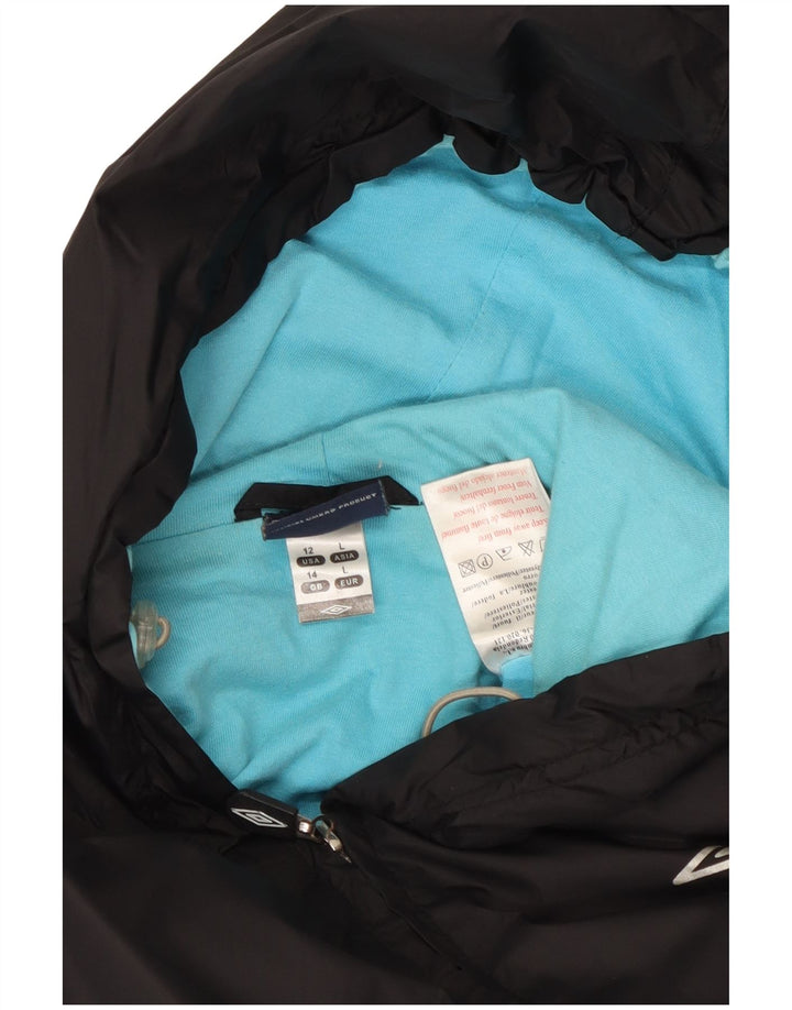 Umbro Dame Hætte Vindjakke UK 14 Medium Sort Polyester