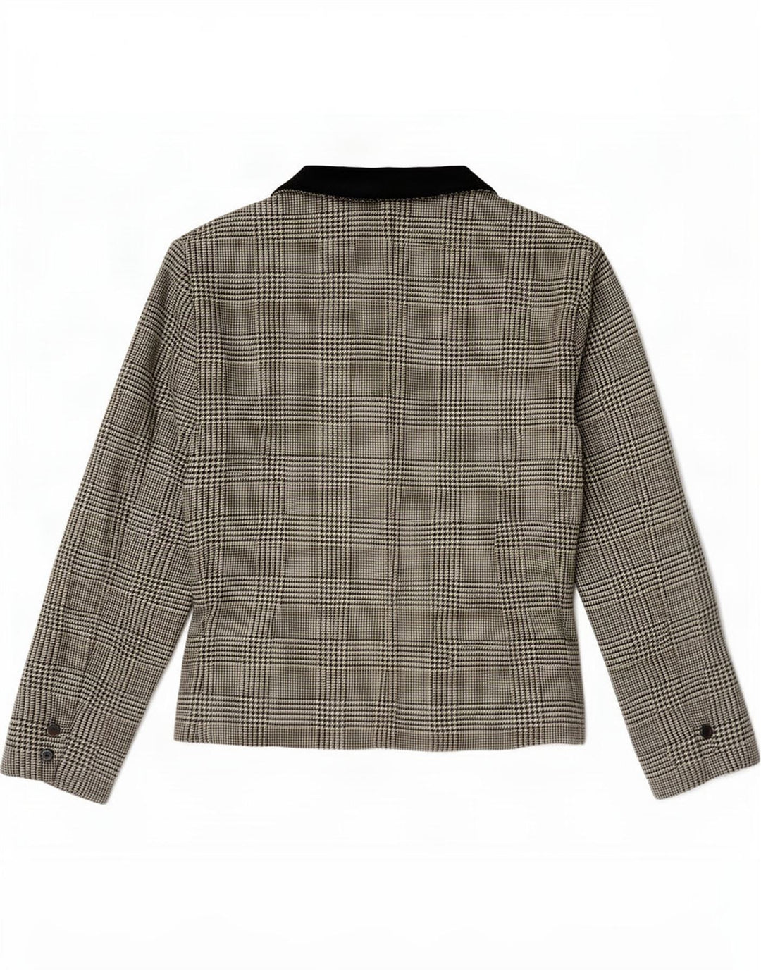 Vintage Dame Dobbeltradet Blazer Jacket IT 42 Medium Sort Houndstooth