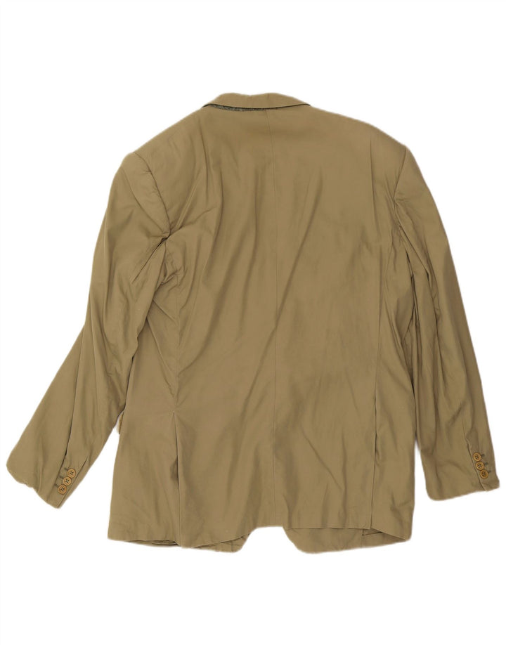 Burberry Herre 2-knaps blazerjakke IT 52 Stor Khaki Bomuld