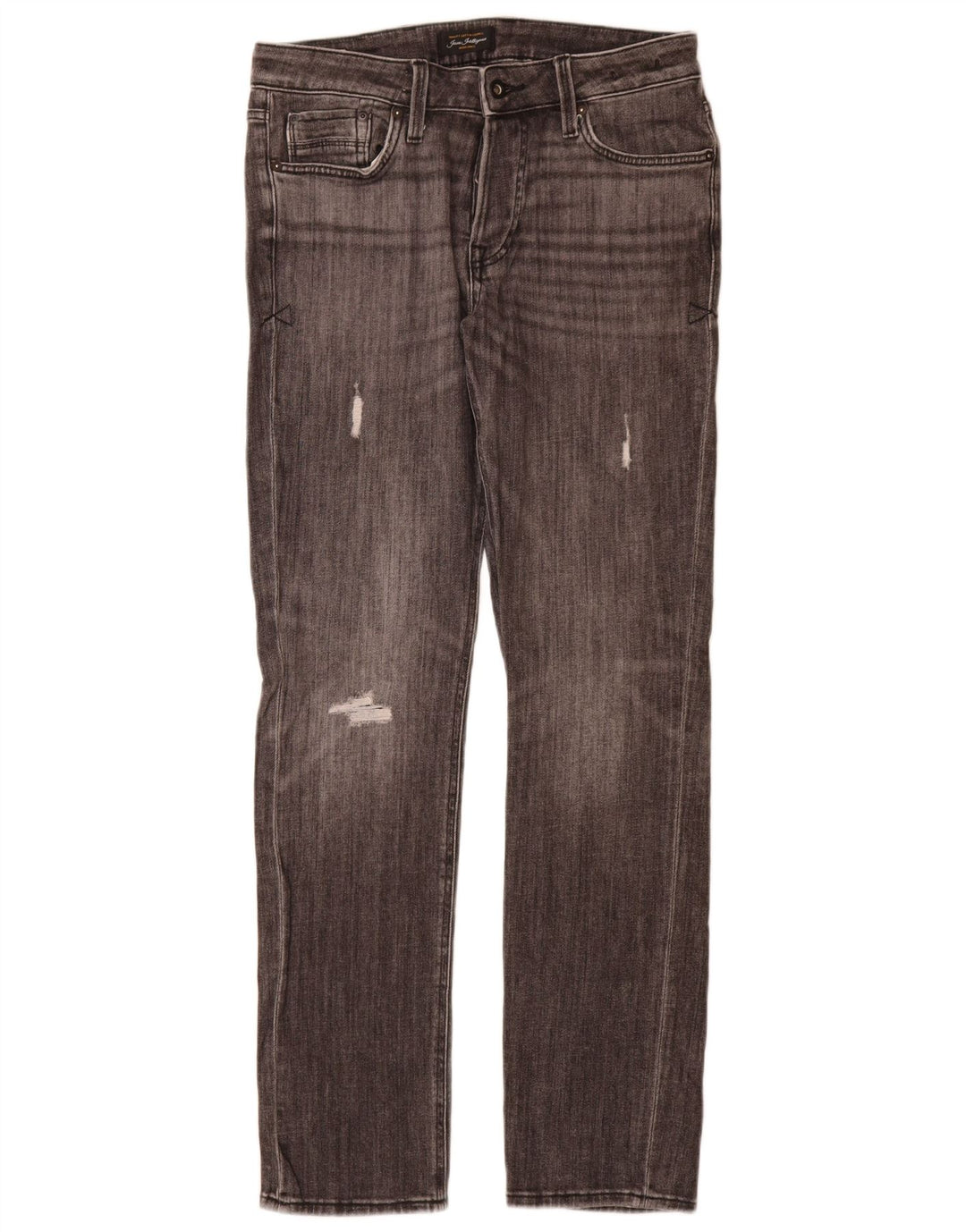 Jack & Jones Herre Distressed Slim Jeans W31 L34 Grå Bomuld