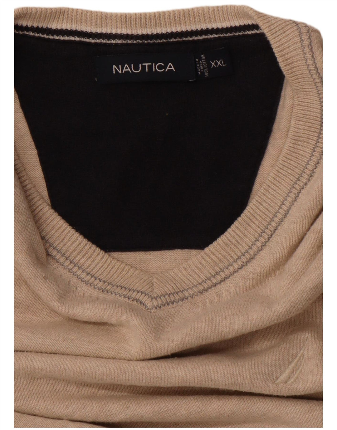 NAUTICA Herrevest Tank Top 2XL Beige Bomuld