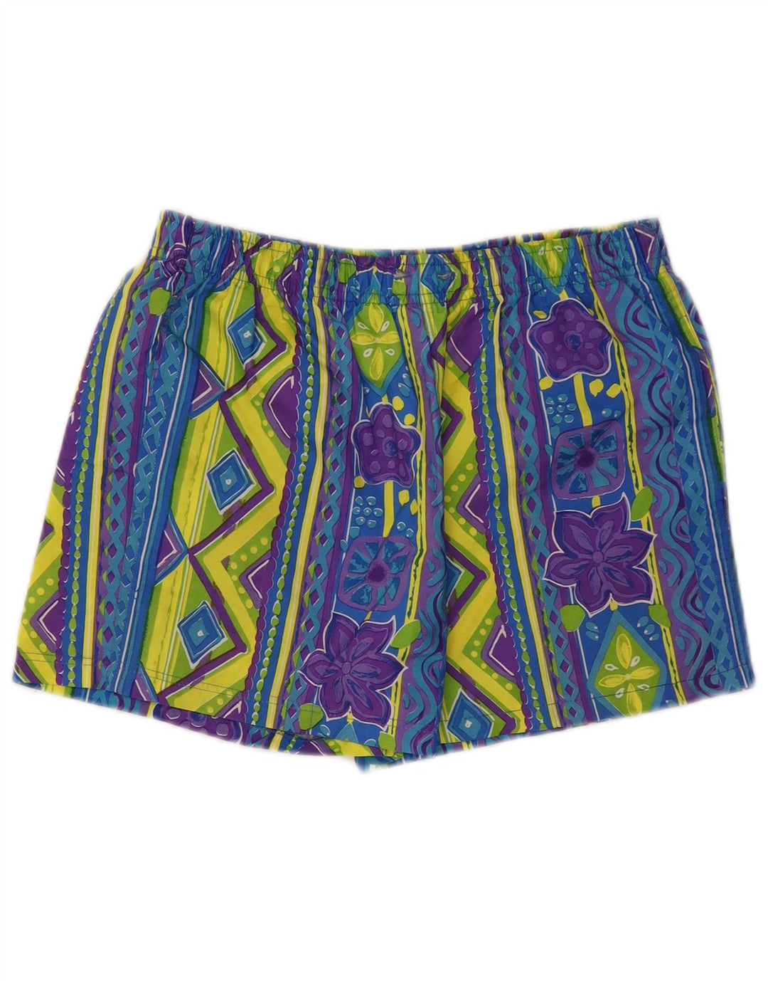 VINTAGE Boys Swimming Shorts 11-12 Years Multicoloured Striped