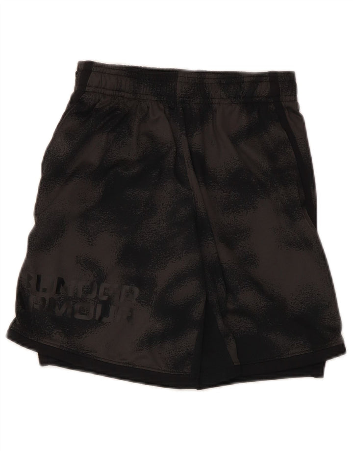 UNDER ARMOUR piger grafiske sportsshorts 7-8 år Small Black Camouflage
