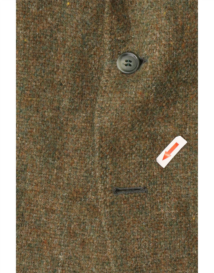 Harris Tweed Herre 2-knaps blazerjakke UK 38 Medium Green Flecked Wool