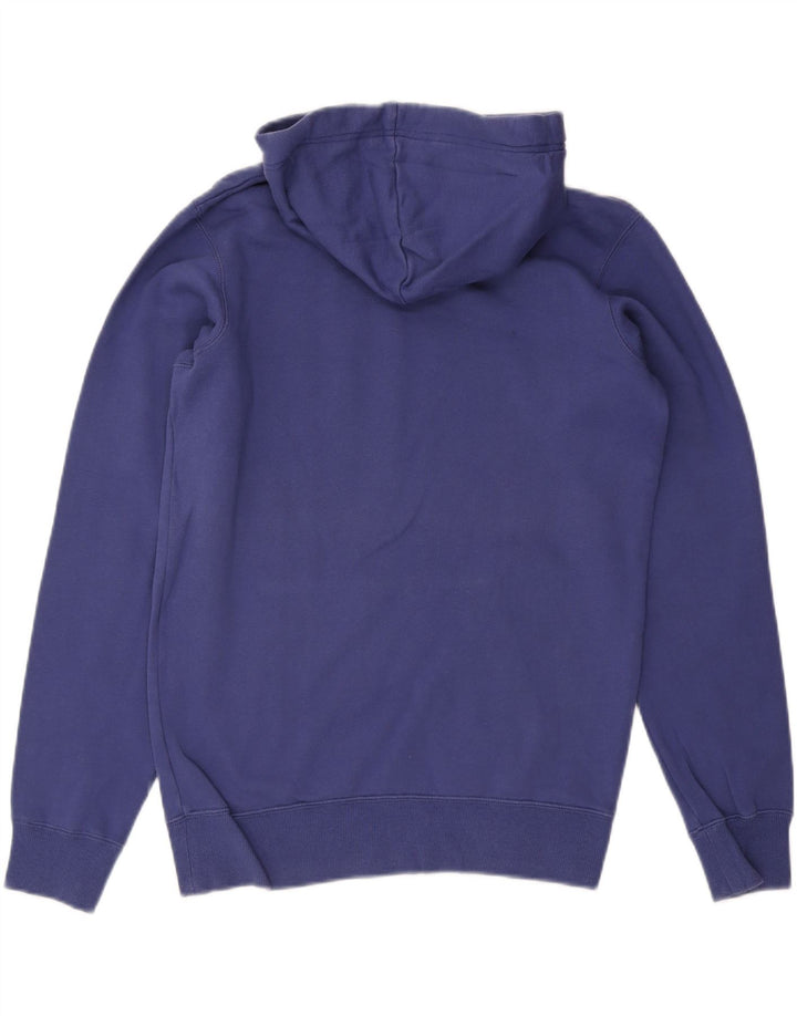 BENETTON Mens Graphic Hoodie Jumper Medium Navy Blue Vintage Benetton and Second-Hand Benetton from Messina Hembry 