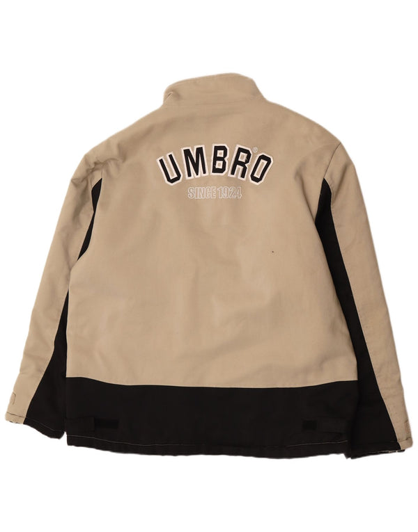 Umbro Dame Windbreaker Jacket UK 44 2XL Beige Colourblock Nylon