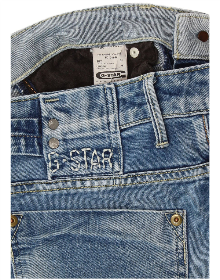 G-STAR Dame Distressed Slim Jeans W31 L36 Blå Bomuld