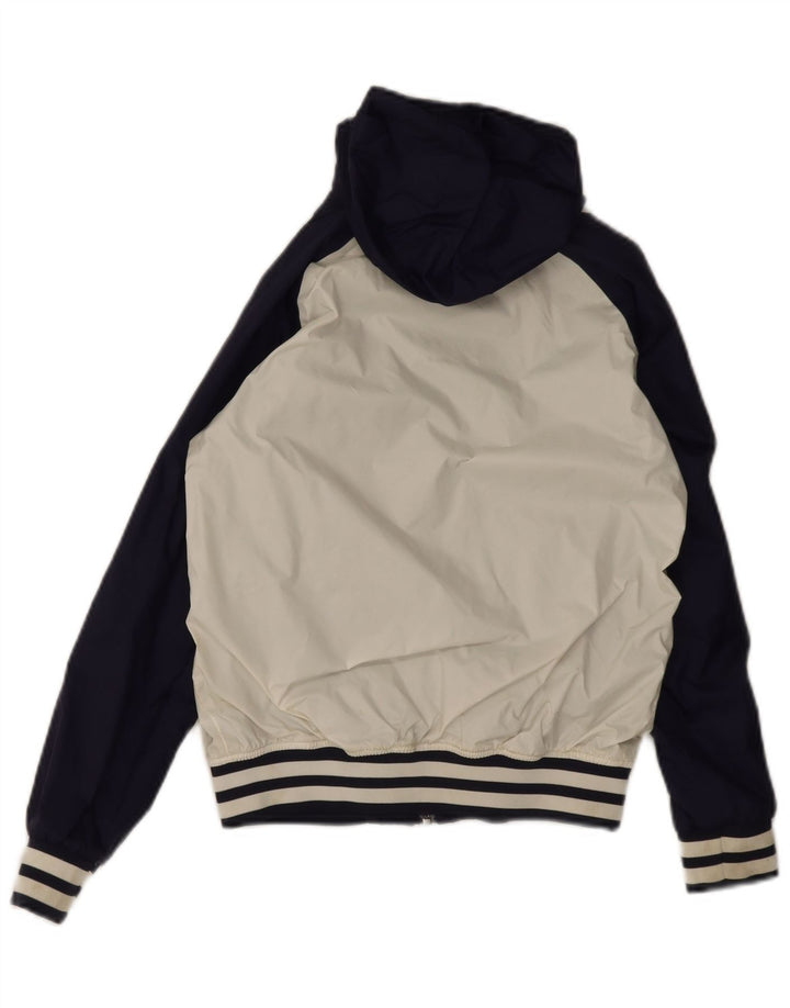 K-Way Boys Hooded Bomber Jacket 9-10 år Navy Blue Colourblock Nylon