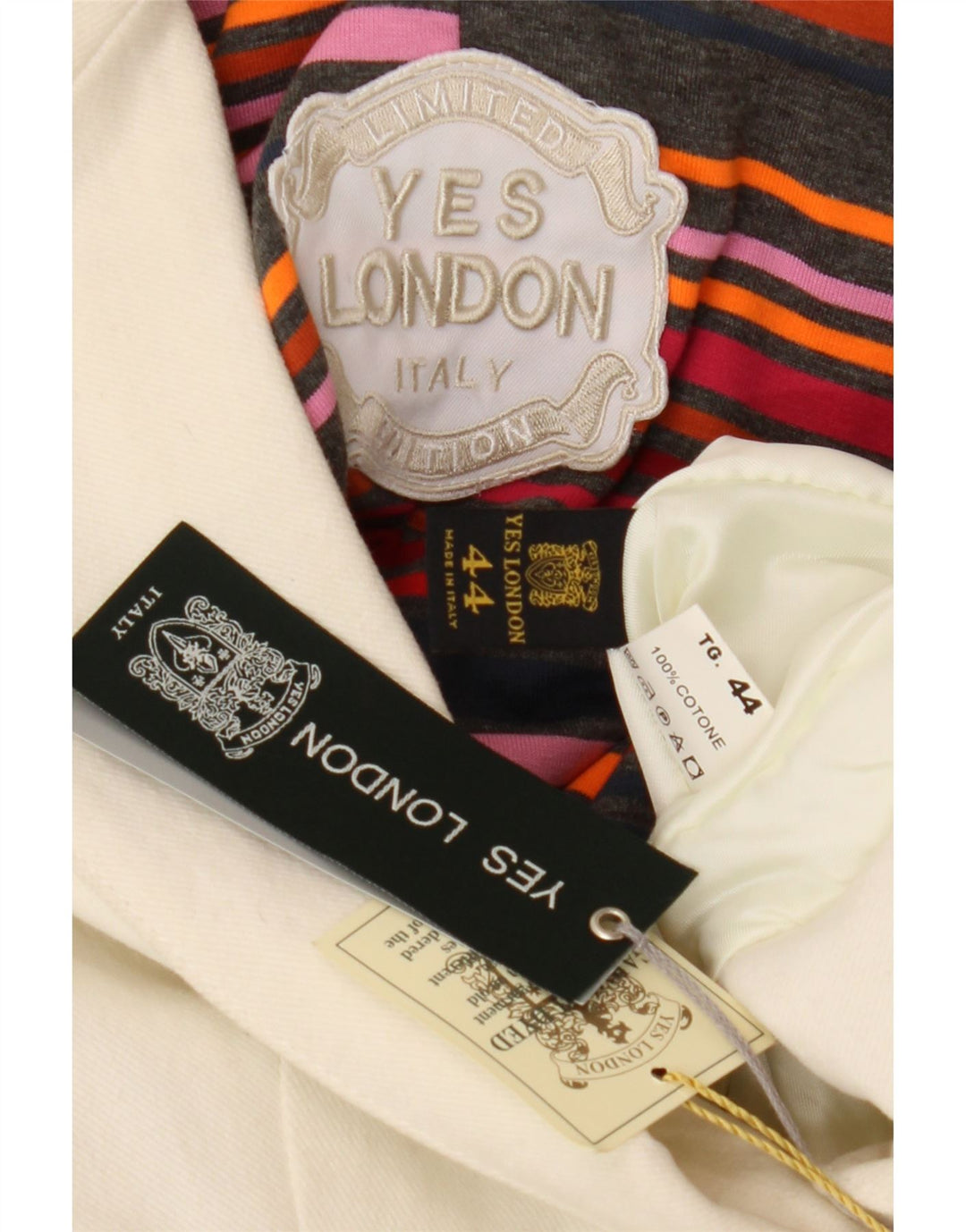 Yes London Dame 2-knaps blazerjakke IT 44 Medium Hvid Bomuld