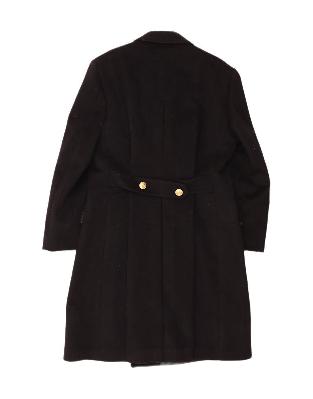 Vintage Dame Dobbeltradet Frakke IT 52 2XL Sort Klassisk